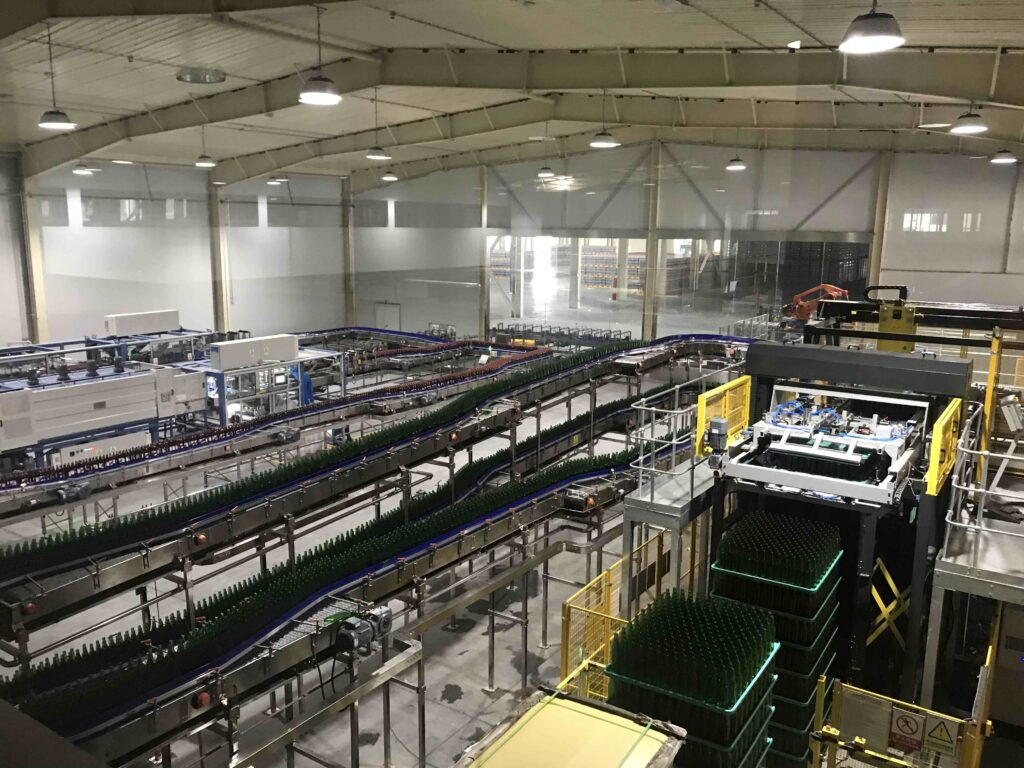 beer glass bottle production line