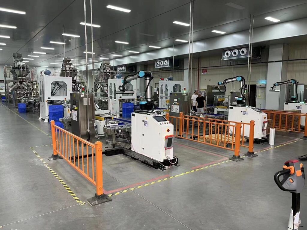 Robot palletizing